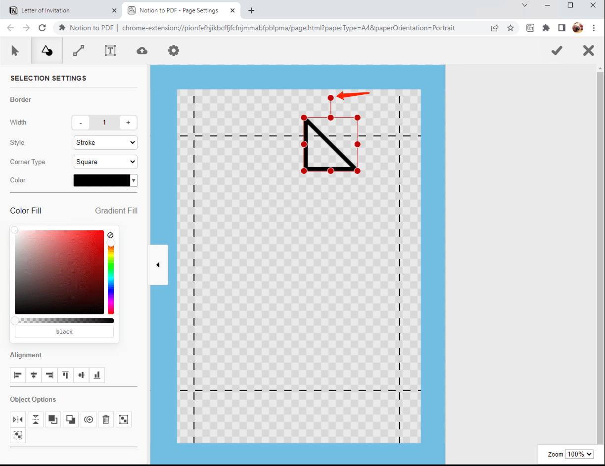 adding shapes to the paper borders