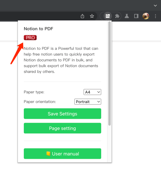 Notion to PDF Pro version features